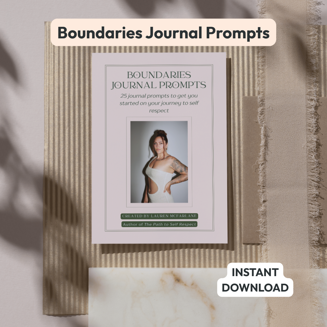 Boundaries Journal Prompts: 25 Questions to Begin Your Journey to Self-Respect (Digital Download)