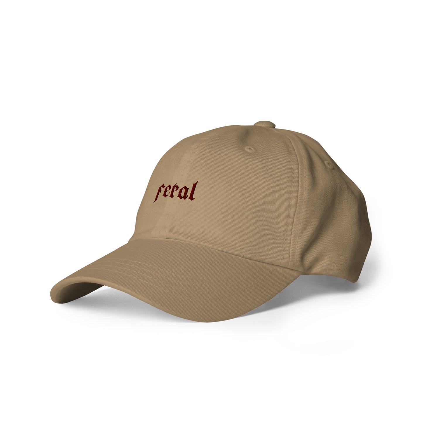 Classic Adjustable Dad hat - feral (red thread)
