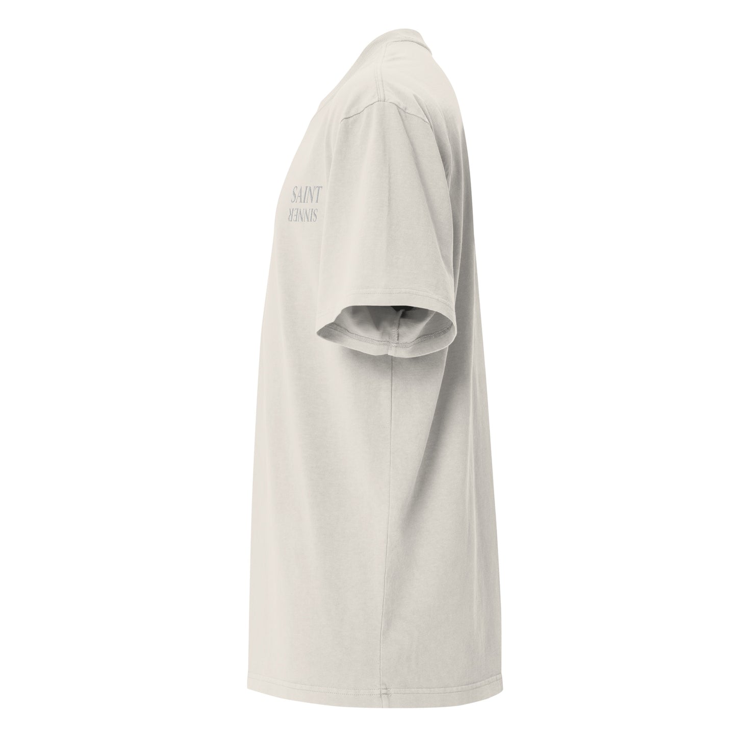 Saint/Sinner Oversized faded t-shirt - 100% cotton, monochromatic white - Boss Collection