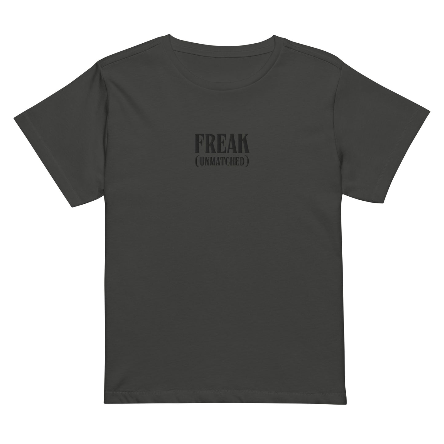 Women’s embroidered cotton baby doll tee - FREAK (UNMATCHED)
