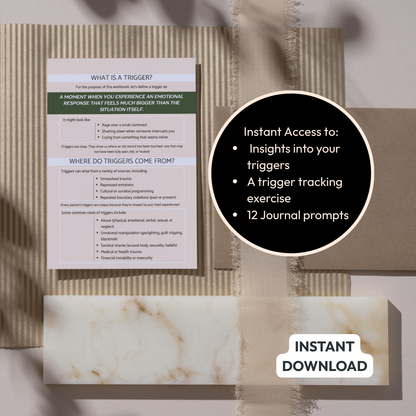 Understanding Your Triggers: A Guide to Healing Through Awareness Digital Workbook | Instant Download