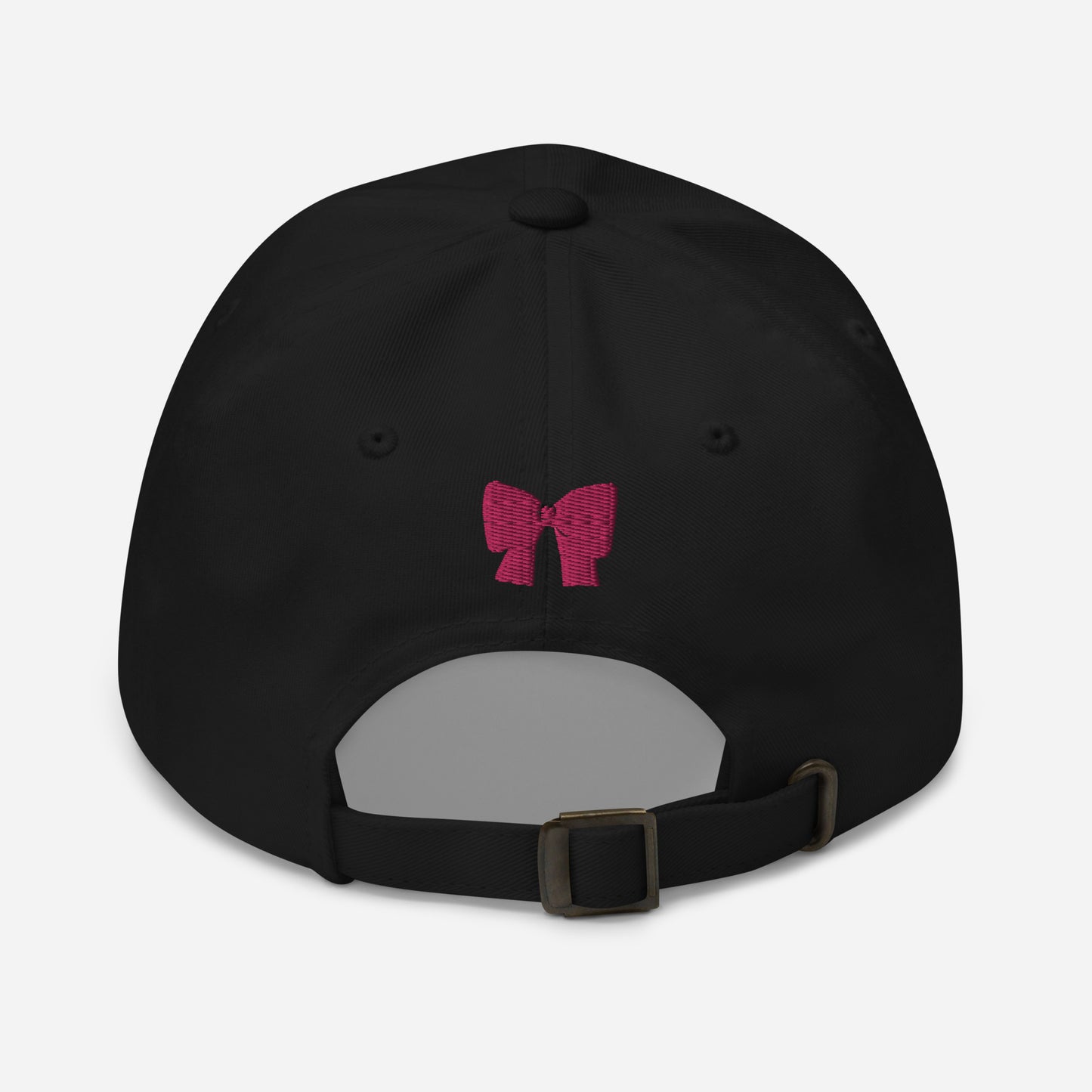 Classic Adjustable Dad hat - I'm literally just a girl (pink bow on back)