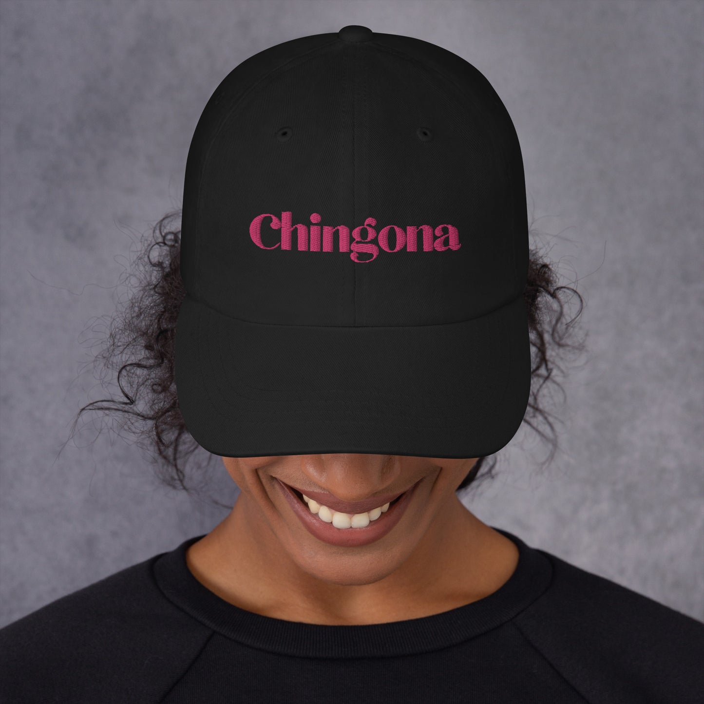 Basic black dad hat - Chingona