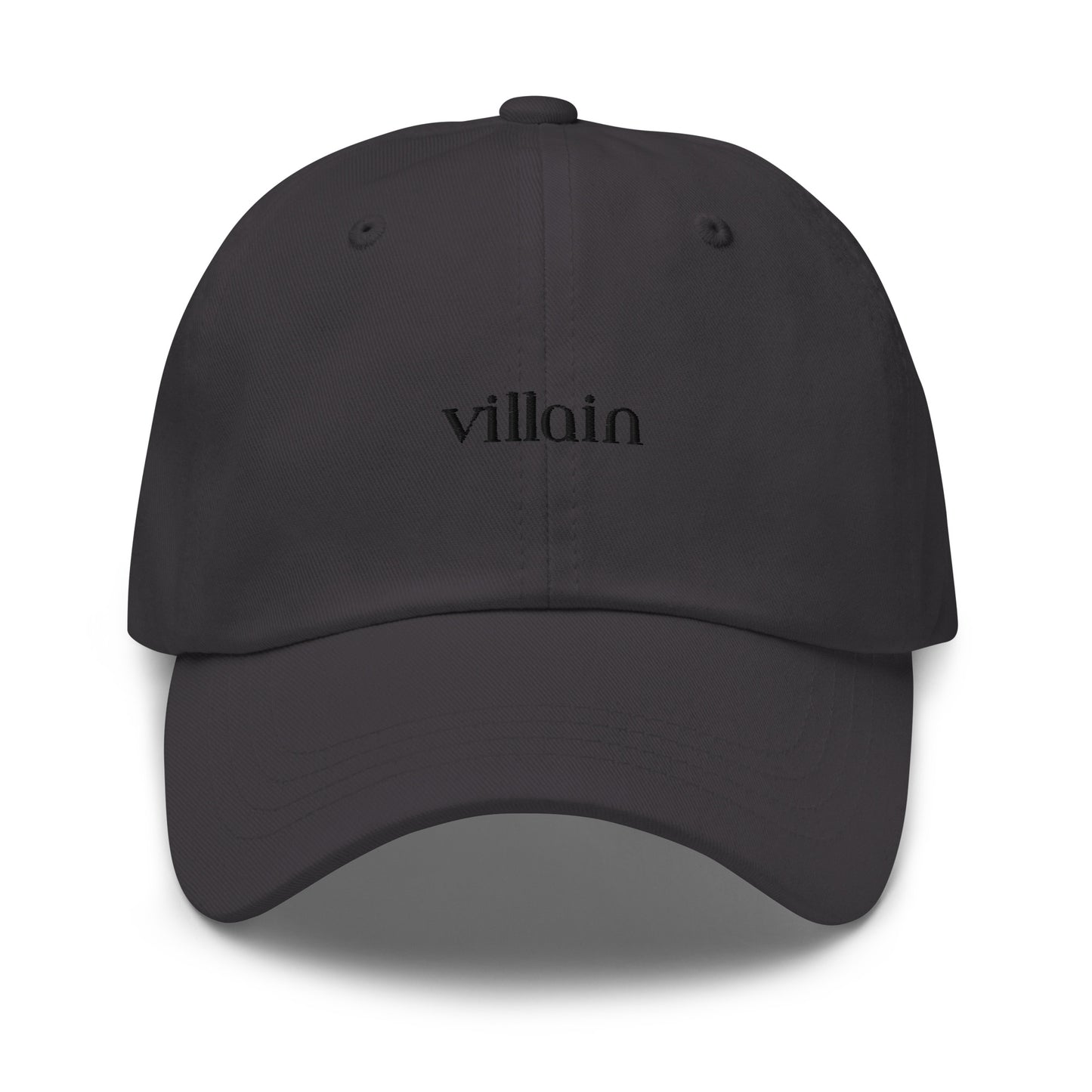 Classic Dad hat - villain (black thread)