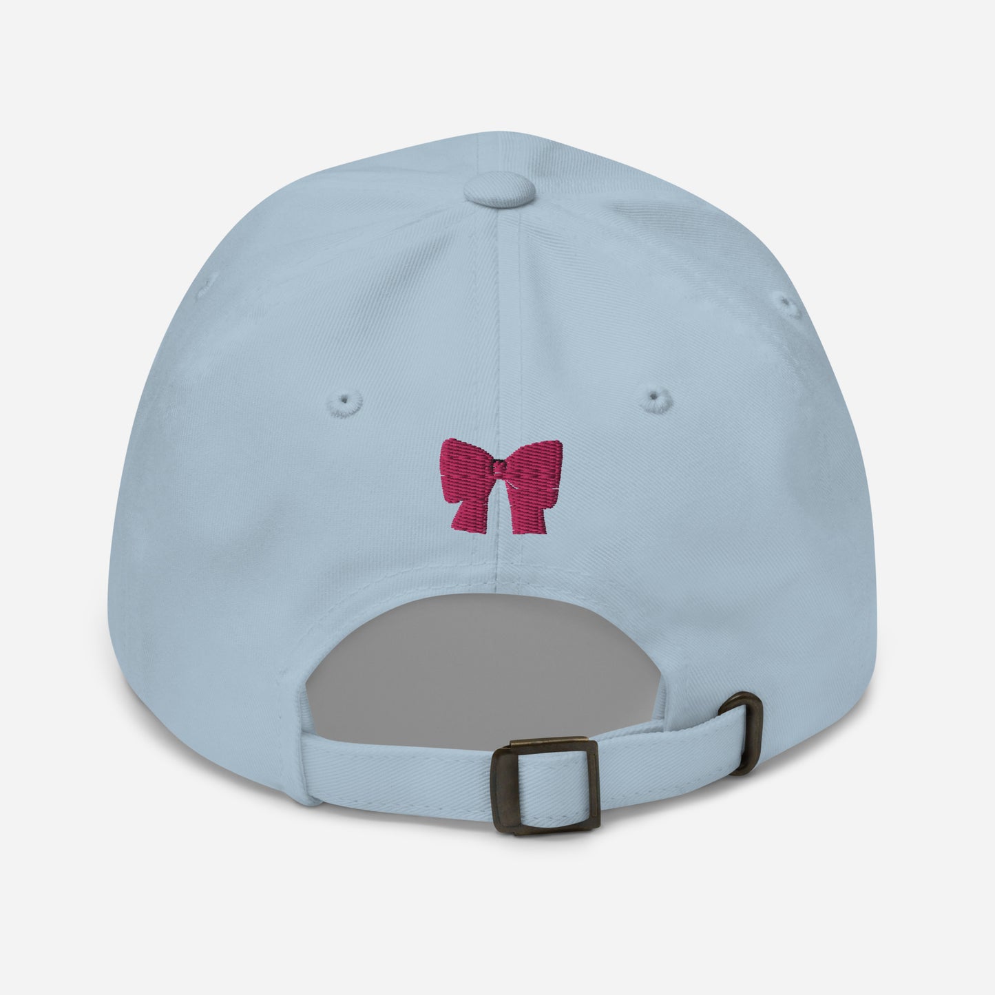 Classic Adjustable Dad hat - I'm literally just a girl (pink bow on back)