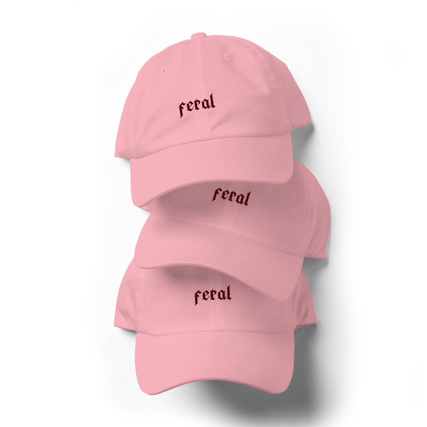 Classic Adjustable Dad hat - feral (red thread)