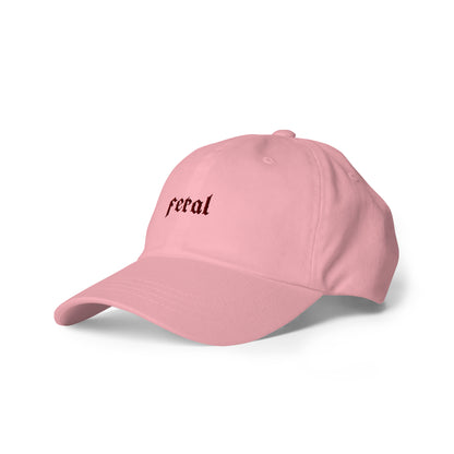 Classic Adjustable Dad hat - feral (red thread)