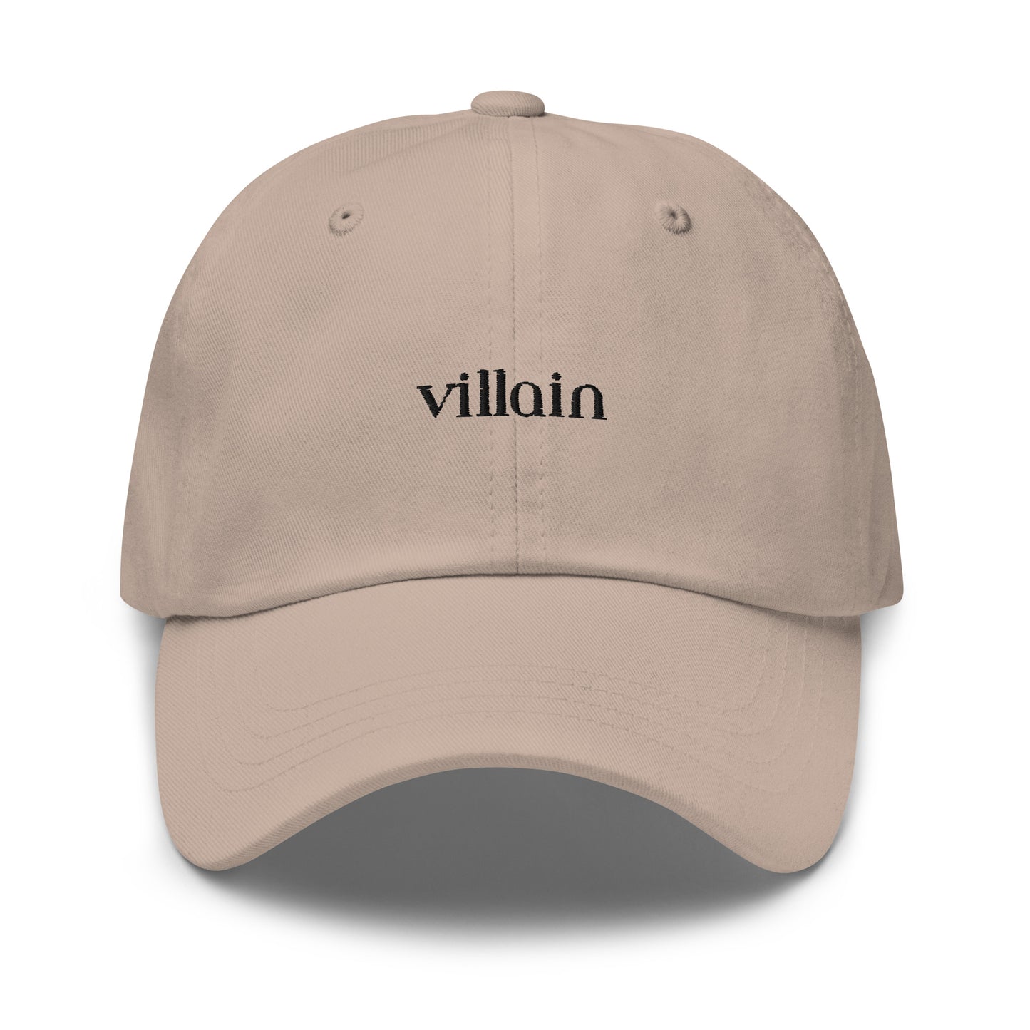 Classic Dad hat - villain (black thread)