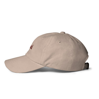 Classic Adjustable Dad hat - feral (red thread)