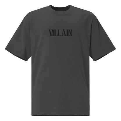 Villain Oversized faded t-shirt - 100% cotton, monochromatic black - Outlaw Collection