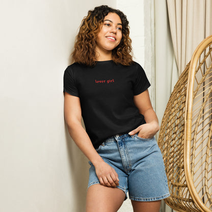 Women’s Lover Girl Baby Doll Tee - 100% cotton and high-waisted fit - Lover Collection